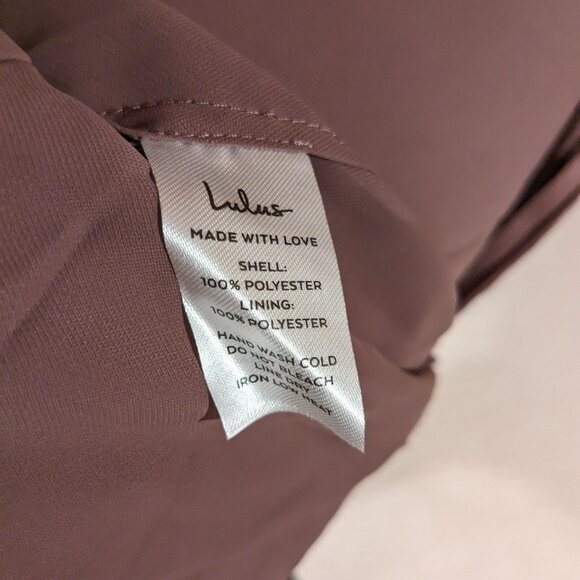 NWT LULUS Midi Dress Size Medium Mauve Purple Spaghetti Sheath Classy Cocktail - Picture 9 of 9